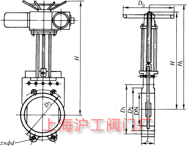 Z73X��Z373X �� PN2.5~PN16 �T�F���Aʽ�{Һ�y��Ҫ���μ��Y���ߴ�ʾ��D