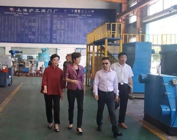 上海市嘉定區(qū)委常委、副區(qū)長董依雯視察生產(chǎn)車間(圖1)